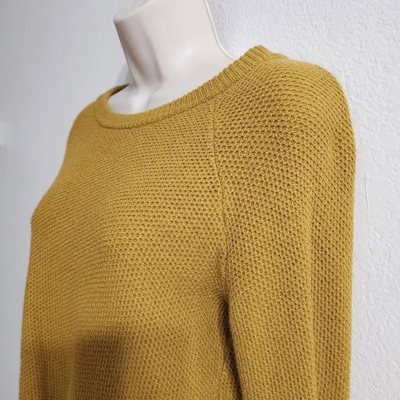 MADEWELL Province Cross-back Pullover Sweater In Savannah Moss Yellow Size XS - Picture 4 of 11